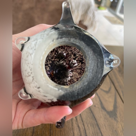 Hand Blown Glass Christmas Penguin with Red Santa Hat - Picture 7 of 8